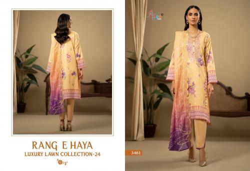 SHREE FAB RANG E HAYA LUXURY LAWN COLLECTION VOL-01 3461 Price - Chiffon Dup - 649, Cotton Dup - 700