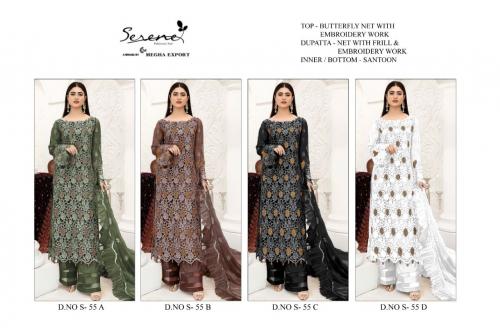 Serene Pakistani Suit S-55 Colors  Price - 4920