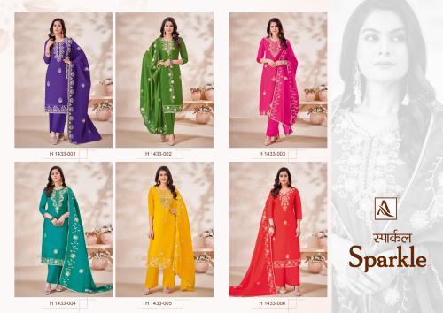 ALOK SUIT SPARKLE H-1433-001 TO H-1433-006 Price - 5340