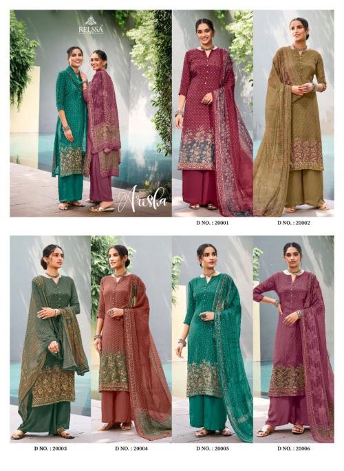 Relssa Fabrics Arisha 20001-20006 Price - 12570