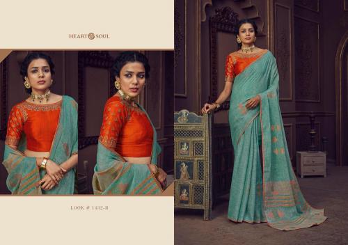 Heart & Soul linen Saree 1432-A Price - 1950