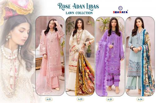 Shanaya Fashion Rose Adan Libas Lawn Collection A-21 to A-24 Price - 5116