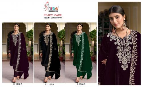 Shree Fab Ready Made Velvet Collection R-1168 Colors  Price - 4500