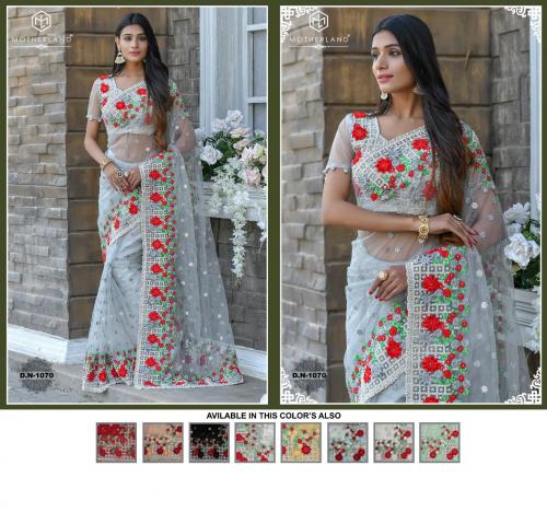 Motherland Net Designer Wedding Saree 1070 Price - 5000