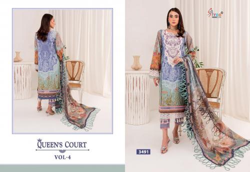 SHREE FAB QUEENS COURT VOL-4 3491 Price - SILVER DUP - 600, COTTON DUP - 649
