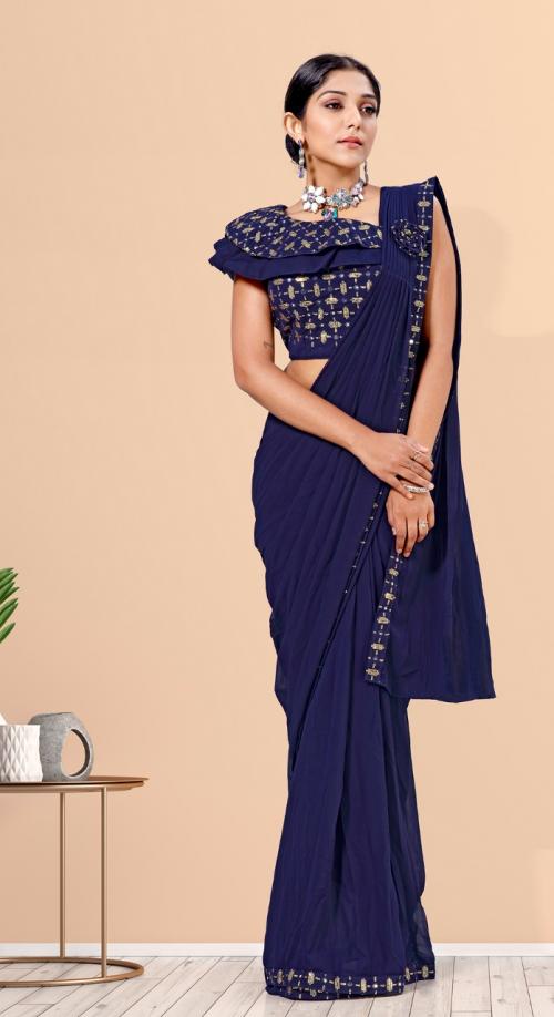 Aamoha Trendz Ready To Wear Designer Saree 1015580-B Price - 2095