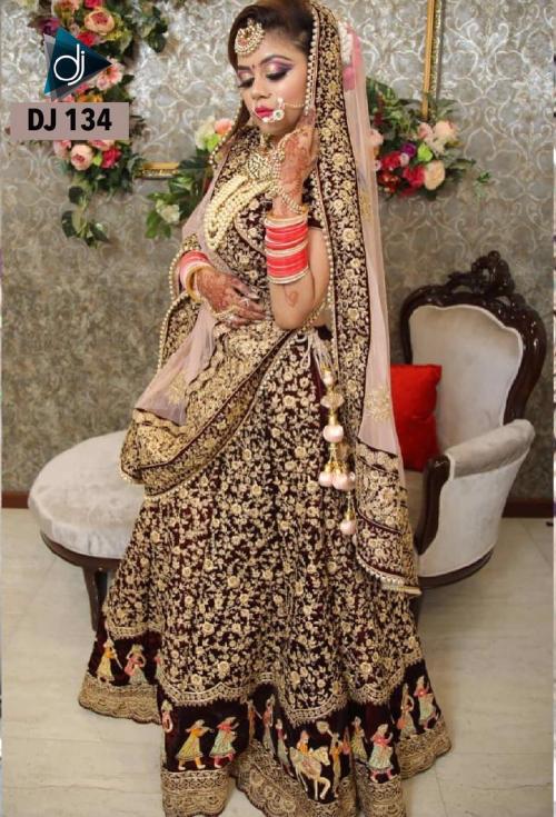 Bollywood Bridal Designer Lehenga DJ-134  A Price - 4299