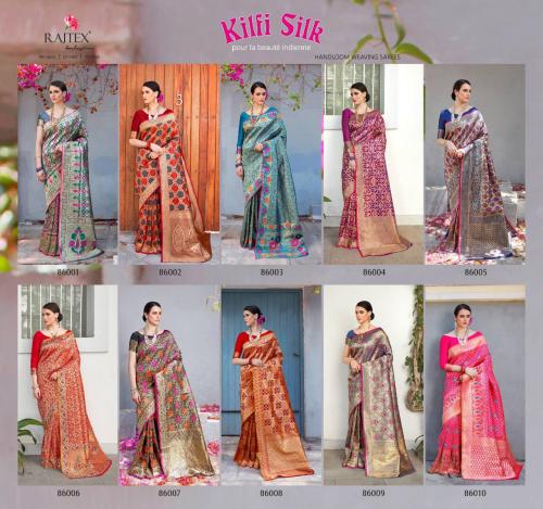 Rajtex Saree Kilfi Silk 86001-86010