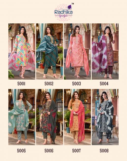 Radhika Lifestyle Seerat 5001-5008 Price - 5280