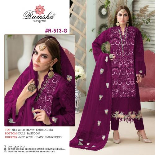 Ramsha Suit R-513-G Price - 1550