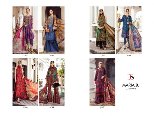 Deepsy Suit Maria.B M Prints 3261-3267 Price - Chiffon Dup-4725 , Cotton Dup-5075	