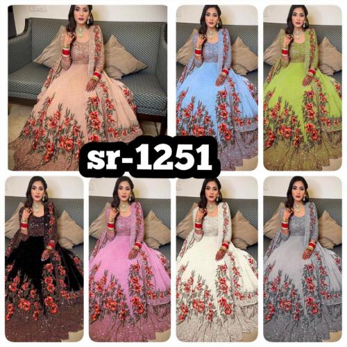 Bollywood Designer Gown Sr-1251 Colors  Price - 10850