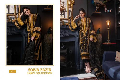 Shree Fab Sobia Nazir Lawn Collection 1672 Price - 1149