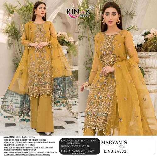 Rinaz Fashion Maryam's Gold 24002 Price - 1425