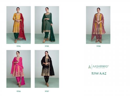 Aashirwad Creation Riwaaz 9704-9708 Price - 13000