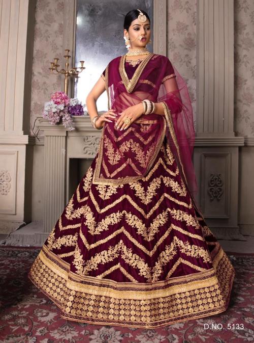 Bollywood Maroon Designer Lehenga 5133 Price - 2985