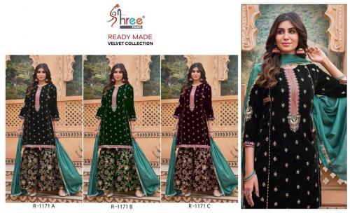 Shree Fab Ready Made Velvet Collection R-1171 Colors  Price - 4800