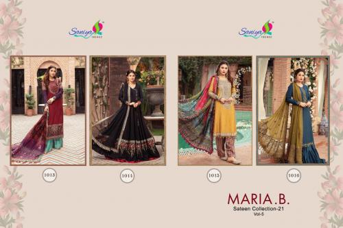 Saniya Trendz Mariya B Sateen Collection-21 1013-1016 Price - 4204