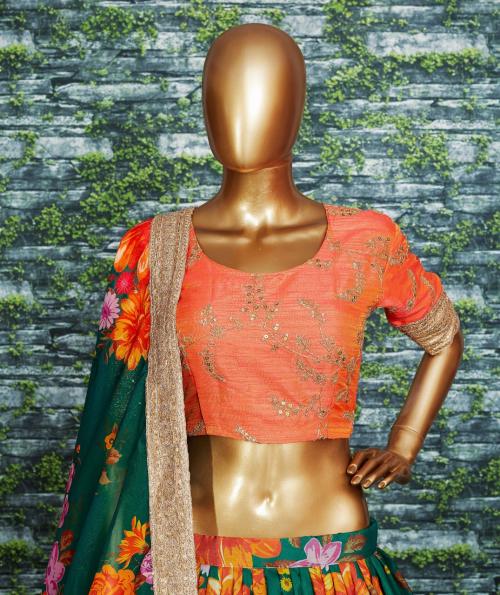 Sabyasachi Floral Lehenga ZC-7026 Price - 2200