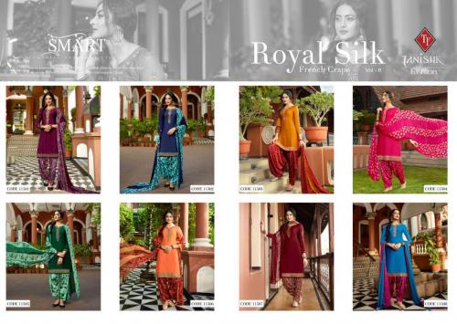 Tanishk Fashion Royal Silk French Crape 11501-11508 Price - 6360