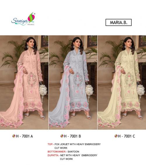 Saniya Trendz Maria B H-7001 Colors  Price - 4047