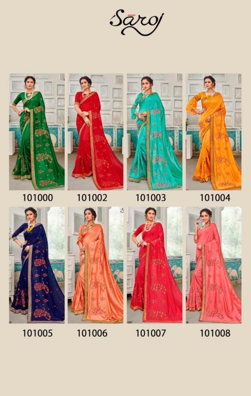 Saroj Saree Sakhiya 101001-101008 Price - 10760