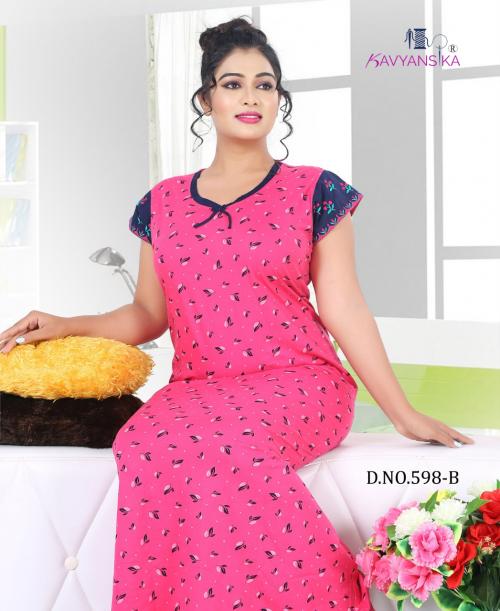 Kavyansika Hosiery Nighty 598 B Price - Xl-440, Xxl-460