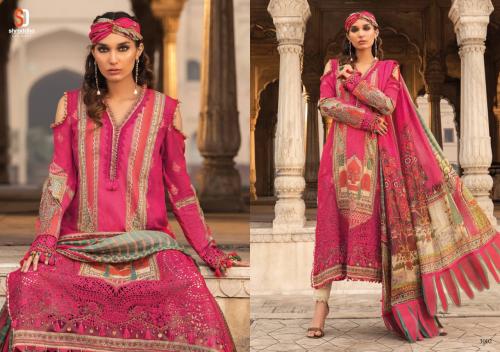 Shraddha Designer Maria B Lawn 3002 Price - Chiffon Dup-799, Cotton Dup-849