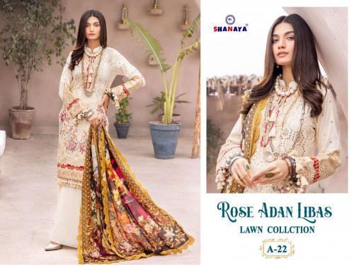 Shanaya Fashion Rose Adan Libas Lawn Collection A-22 Price - 1279