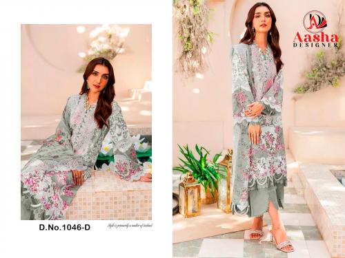 AASHA DESIGNER NEEDLE WONDER VOL-3 1046-D Price - Chiffon Dup - 575, Cotton Dup - 625