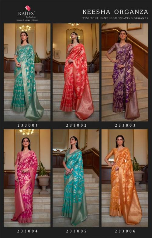 Rajtex Fabrics Keesha Organza 233001-233006 Price - 9690