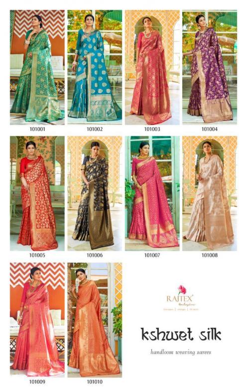 Rajtex Kshwet Silk 101001-101010 Price - 12600