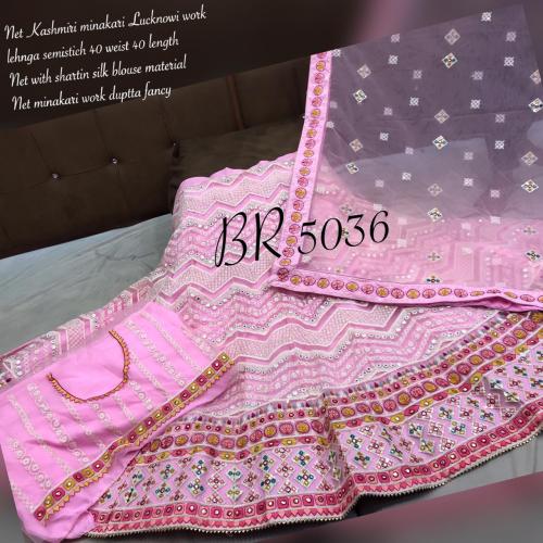 BR Beautiful Designer Work Lehenga 5036-Pink  Price - 4990