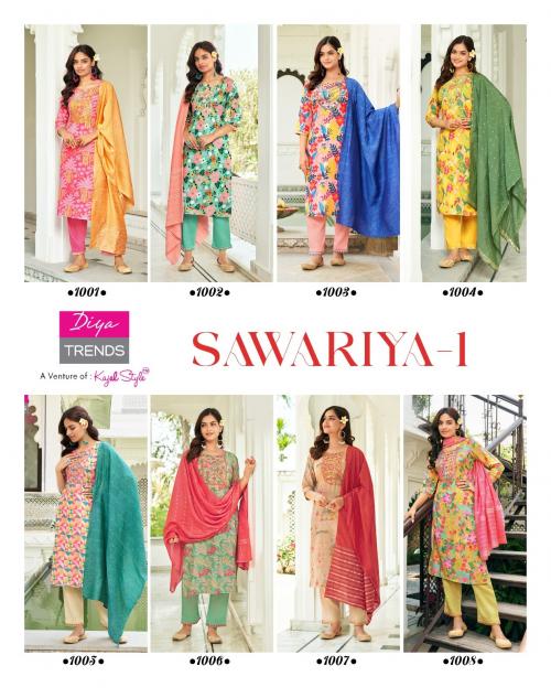 Diya Trends Sawariya Vol-1 1001-1008 Price - 5720