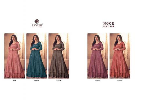 Sayuri Designer Noor Platinum 123 Colors  Price - 11995