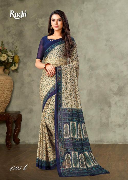 Ruchi Saree Super Kesar Chiffon 4703 B Price - 460