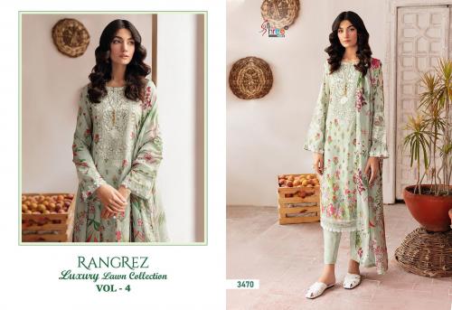 SHREE FAB RANGREZ LUXURY LAWN COLLECTION VOL-04 3470 TO 3476