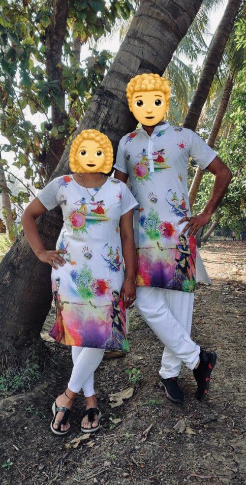 Holi Special Couple Combo Kurti 