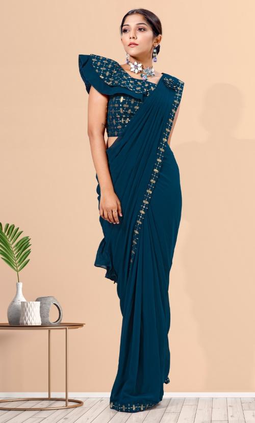 Aamoha Trendz Ready To Wear Designer Saree 1015580-E Price - 2095