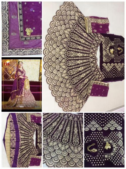 Deepjyothi Creations Bridal Lehenga DJ-125 Purple Price - 4850