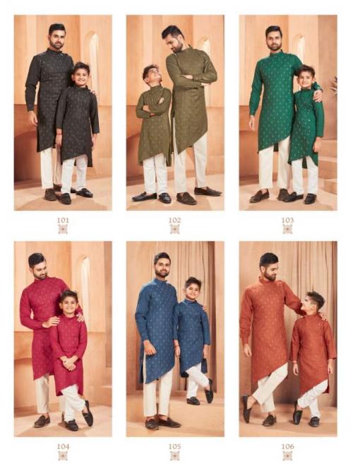 Banwery Fashion Father Son 101-106 Price - Combo Rate :-6294 , Father :-3894, Son :-3294	