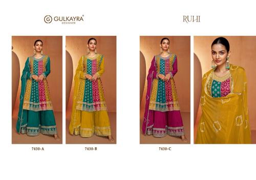 GULKAYRA DESIGNER RUHI 7430-A TO 7430-C Price - 8097