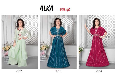 Alka Kidswear Gown 272-274 Price - 4760