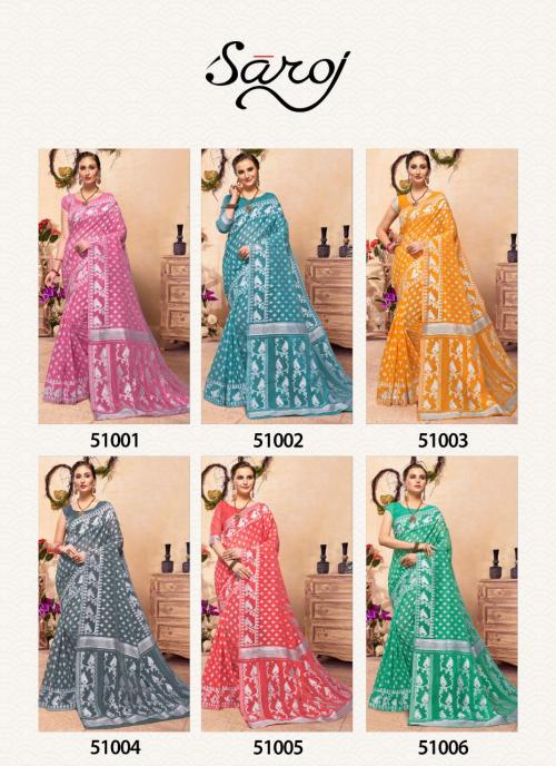 Saroj Saree Minakshi 51001-51006 Price - 5190
