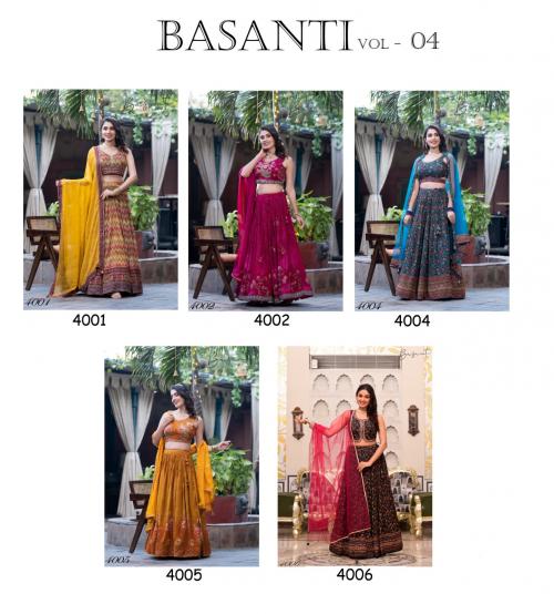 BASANTI VOL-04 4001 TO 4006 Price - 14475