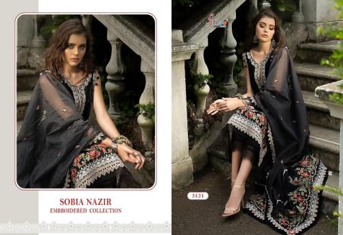 Shree Fab Sobia Nazir Lawn Collection 3121 Price - Chiffon Dup-1260 , Cotton Dup-1310
