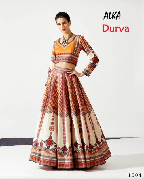 Alka Durva 1003 Price - Un Stitched=2085 ,Ready Made =2285