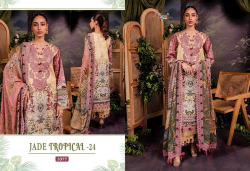 SHREE FAB JADE TROPICAL-24 3377 Price - Silver Dup- 600, Cotton Dup- 649