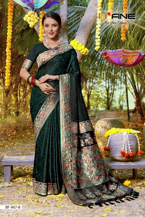 B Fine Saree Satin Silk BF-967-B Price - 2140