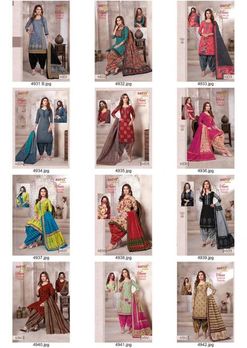 Aarvi Fashion Aarvi Special Patiyala 4931-4942 Price - 6048